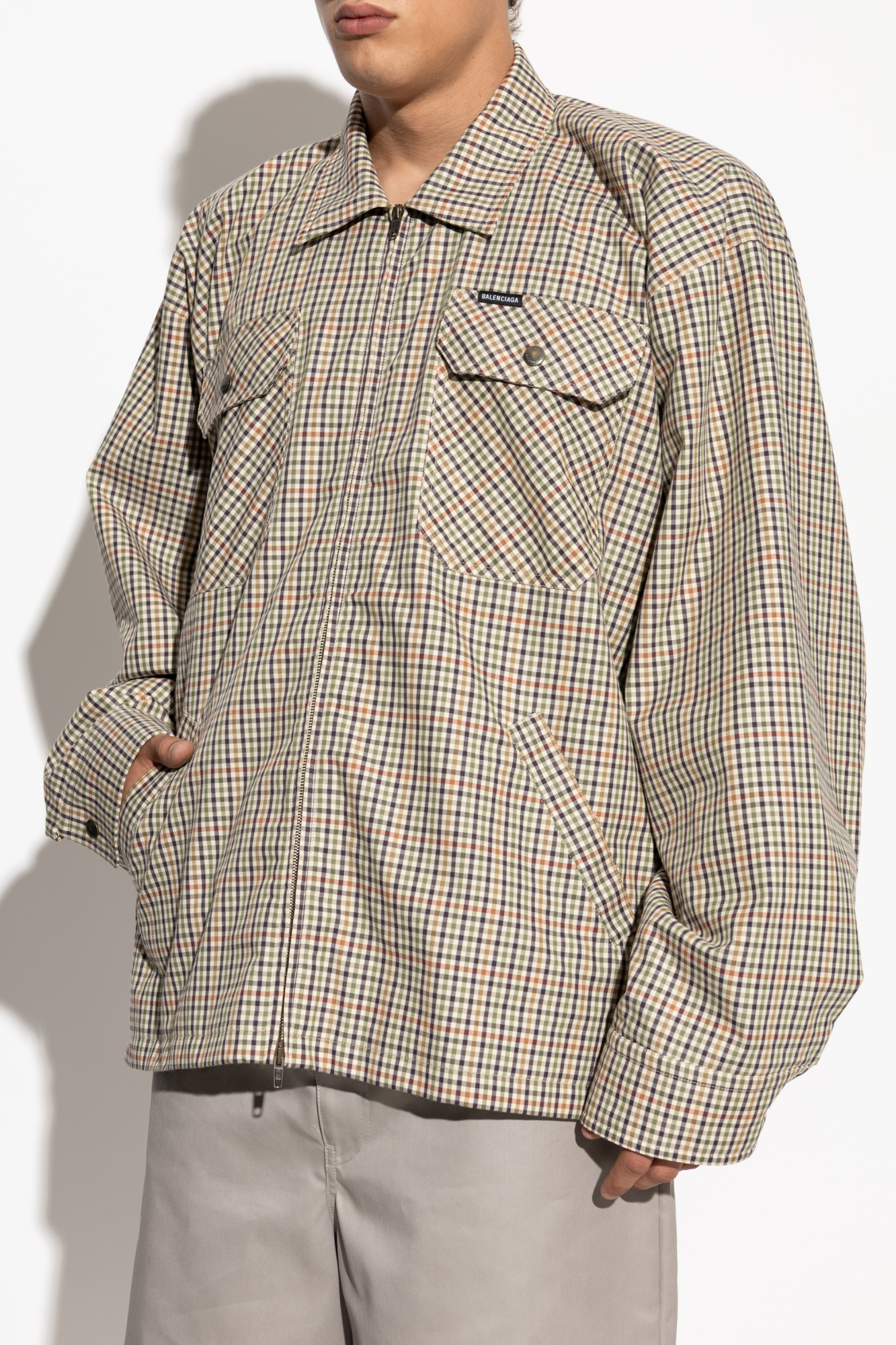 BALENCIAGA チェック柄ジャケット 中古・古着通販】BALENCIAGA (バレンシアガ) オーバーサイズ